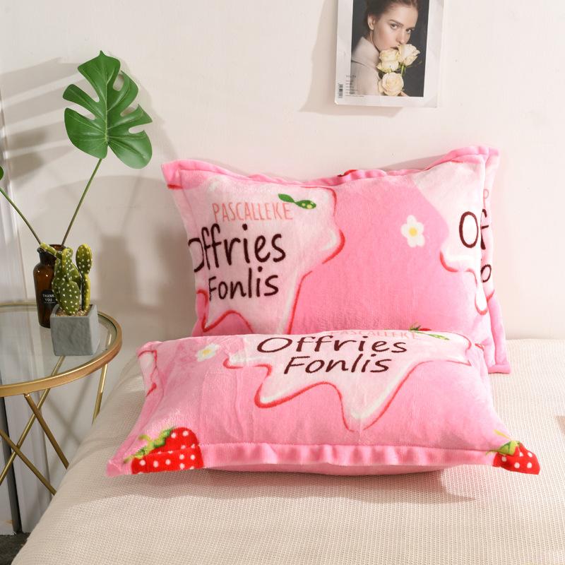 2 Stück/Set Winter Kissenbezüge Mod Kissenbezüge Flanell Bettwäsche Set Weich Warm für Zuhause Kissen Handtuchbezug Bettwäsche