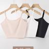 Ice Silk Strapless Backless Camisole - Korean Style Student Top