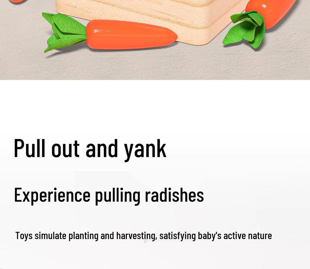 Goryeobaby Montessori Pulling Radish Toy - Early Education & Intellectual Development Tool for Children