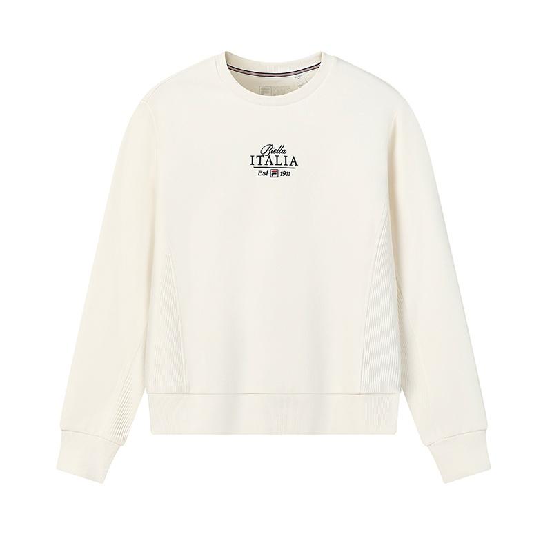 

FILA Heritage Fashion Simple Classic Retro Sports Casual Versatile Comfortable Crew Neck Pullover Sweatshirt Women sweatshirt F11W618215FWT S