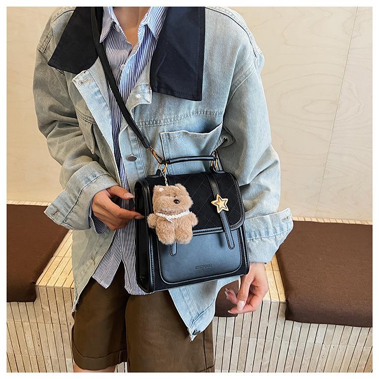 Retro Backpack Women's Fashion Niche Design Student Schoolbag Lightweight Travel Backpack Multifunctional Messenger Bag