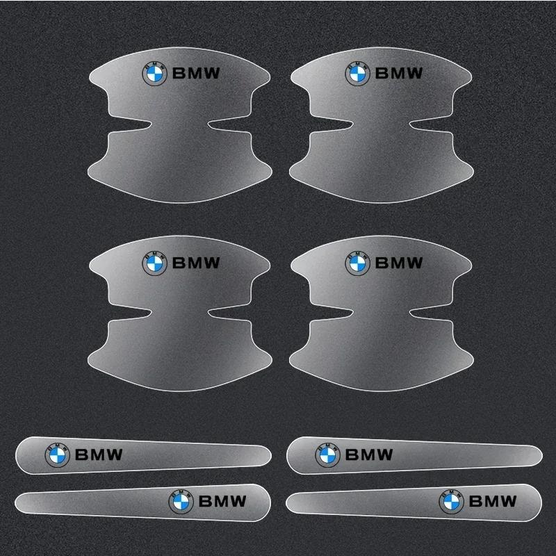 

2025 Hot 8Pc PVC Transparent Car Door Handle Wrist Bowl Trim Stickers for BMW E90 E60 E61 E93 E87 E36 E46 E53 X1 X3 X5 X6 F30 F2