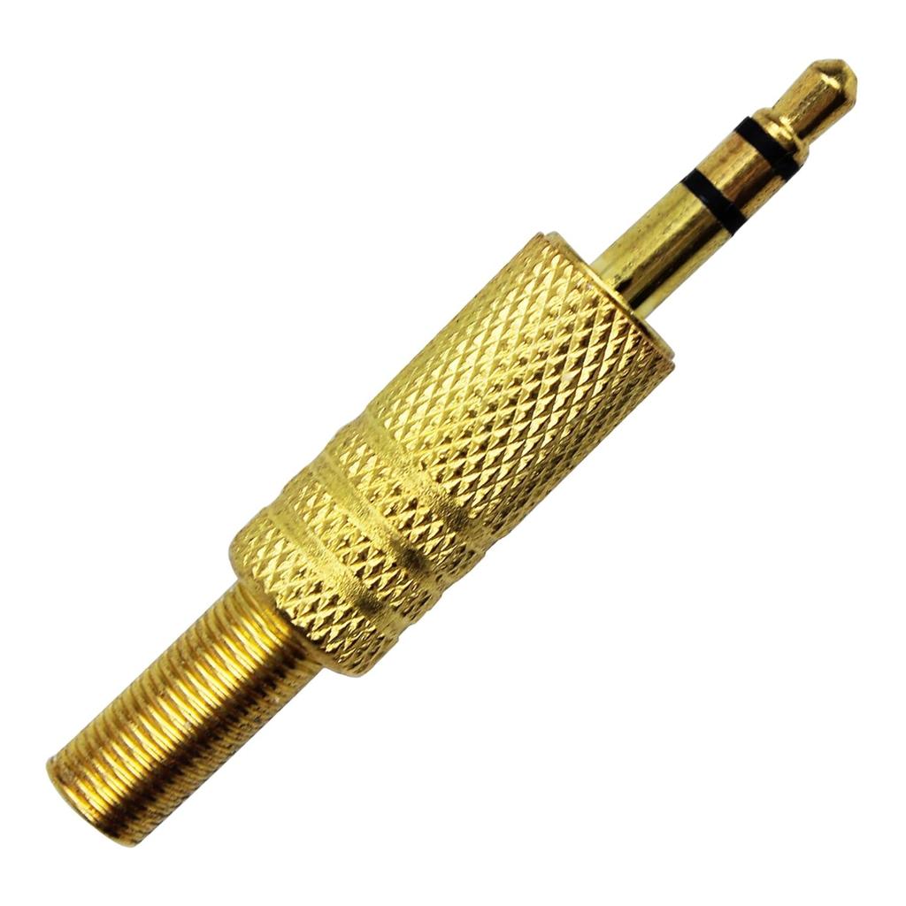 12PCS 3.5mm Male Plug Audio Cable Connector w/Spring Coax Cable Audio Solder Adapter, 1/8" Audio Male Plug Headphone Male Plug, Gold Plated