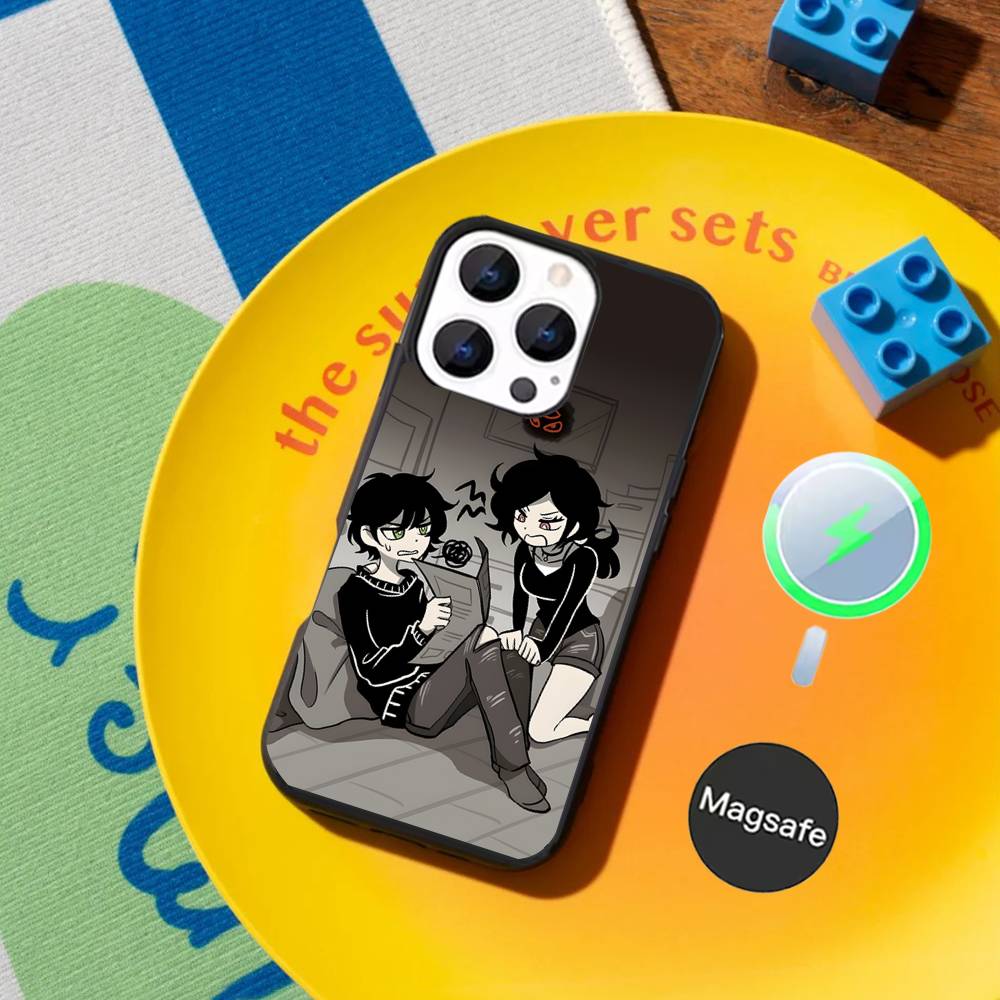 The C-Coffin of Andy and L-Leyley For iPhone 17,16,15,14,13,12,11,Pro,Max,Plus Magnetic Wireless Charging Black Phone Case
