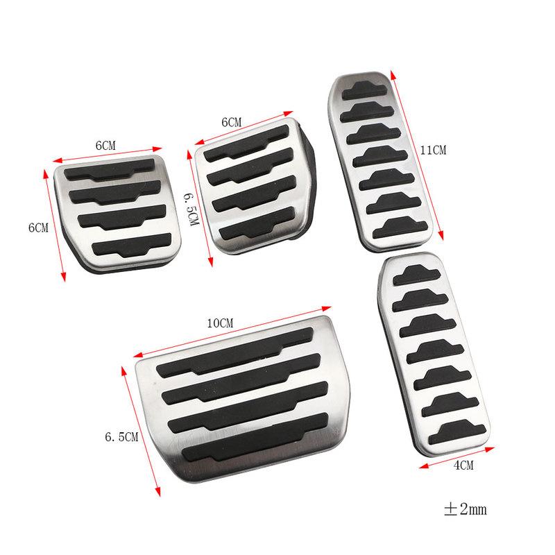 Carmilla Auto Accessories for Land Rover Discovery Sport Freelander 2 for Range Rover Evoque Car Fuel Pedal Brake Pedals Cover