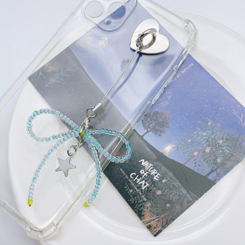 Unique Bowknot Pendant Phonechain Trendy Keychain Accessory  Simple Portable Phone Decoration for Bags and Cameras