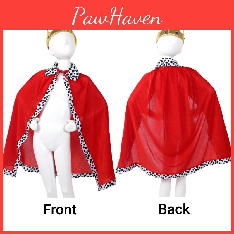 New 80cm White Polka Dot Cape For Halloween King Costume