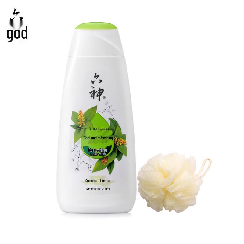 

Liúshen Green Tea & Licorice Cooling Shower Gel with Bath Ball