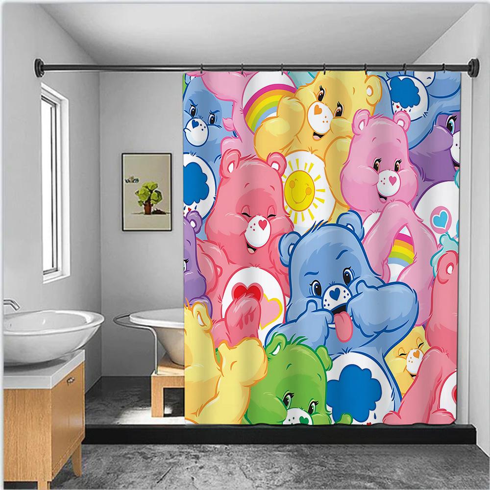 Care Rears Shower Curtain Waterproof Polyester Fabric Paint Colorful Bath Curtains Home Bathroom Decor Curtain With Hook