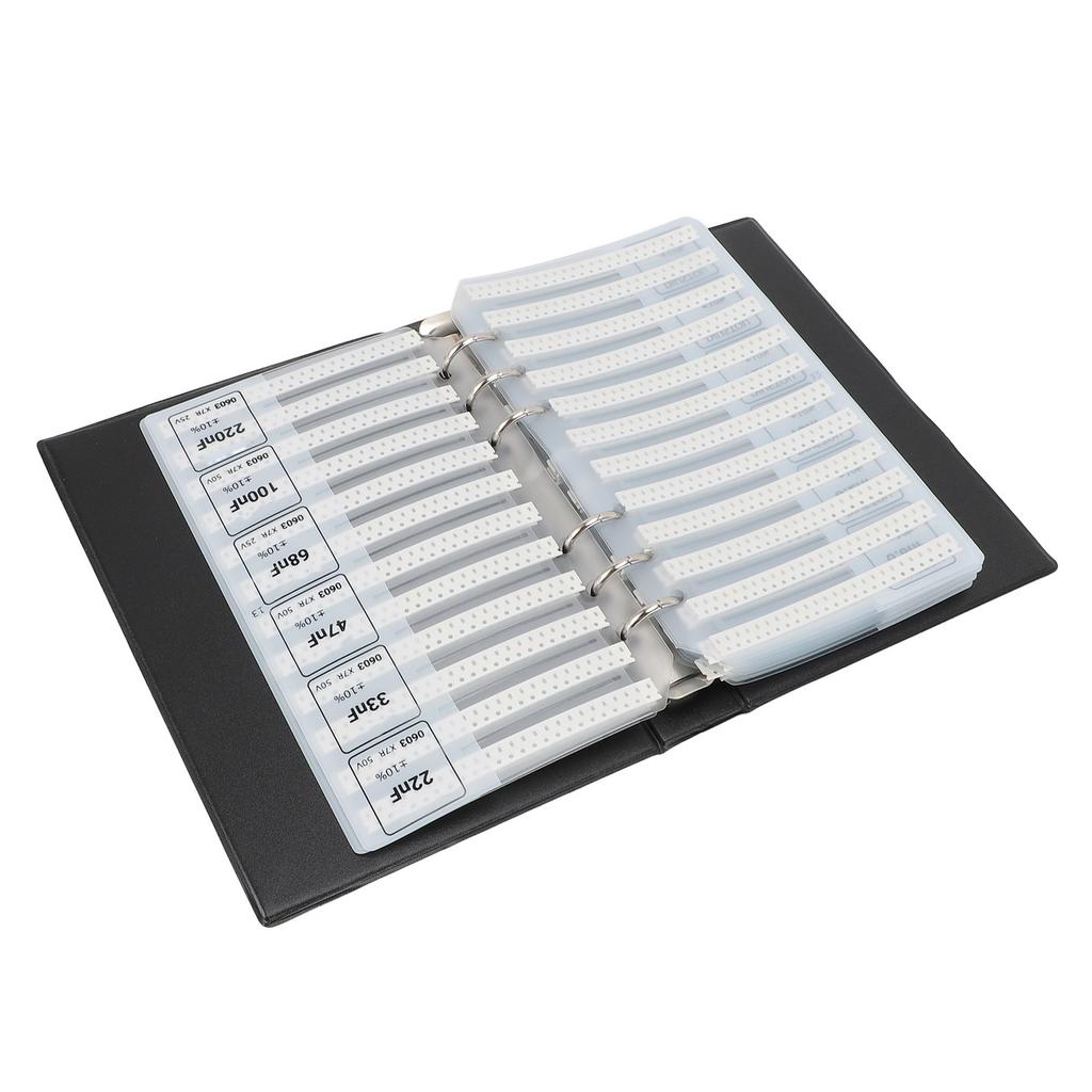 Capacitor Sample Book Kit SMD Chip Assorted Folder High Accuracy 84 Values for Electronic Components