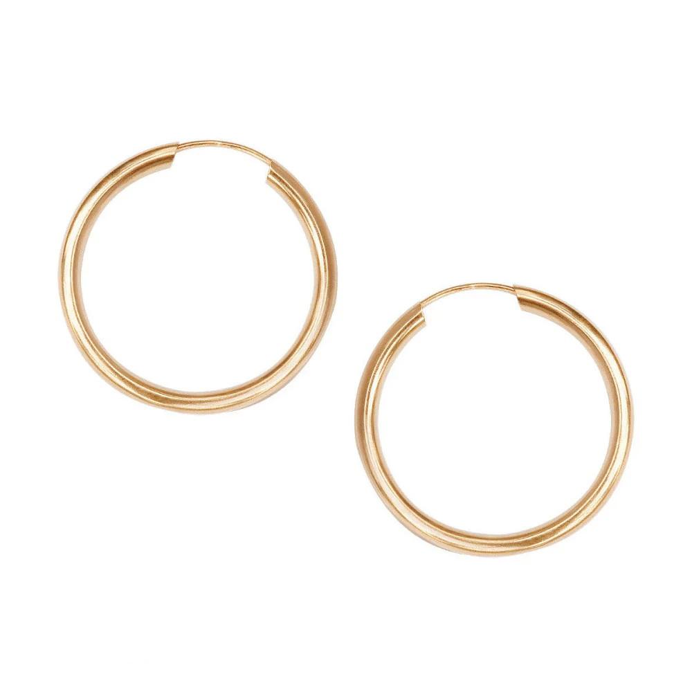 Gold Hoop Earrings 3cm, Sample 333