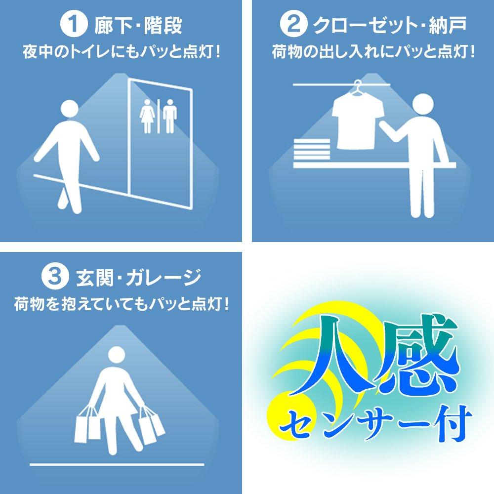 Iris Ohyama LTM455NMS LED Multi-Purpose Light, Daylight White, 500lm, with Motion Sensor