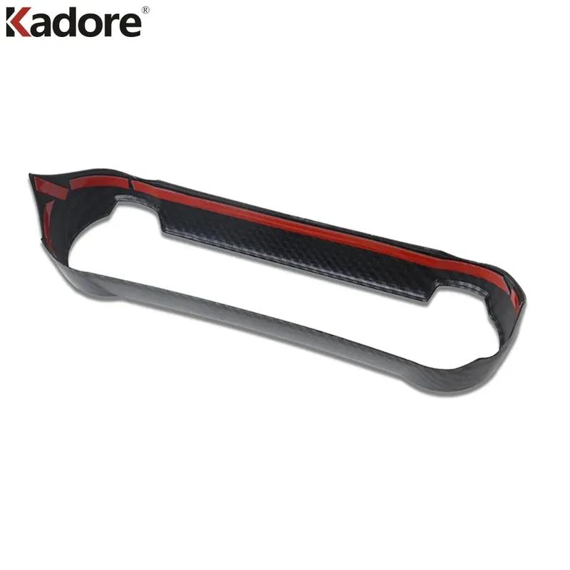 Car Center Air Condition AC Switch Button Panel Cover Trim For Toyota RAV4 RAV 4 -2024 Carbon Fiber Interior Accessories