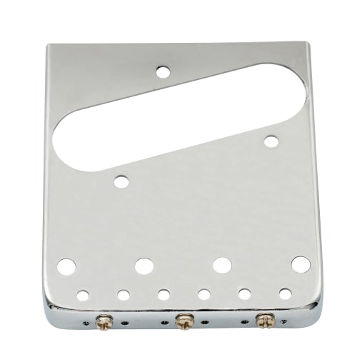 Musiclily Basic 10.8mm Pitch Vintage Style Telecaster Bridge Assembly with 3-Way Saddles for TL Electric Guitars, Chrome