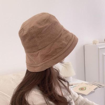Wide Corduroy Golden Bucket Hat, 3 Colors