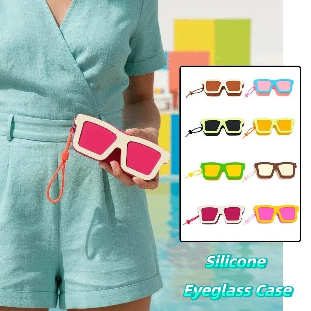 Food Grade Silicone Glasses Bag Vibrant Color Novelty Eyewear Organizer Summer Camp