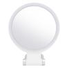 Travel Makeup Mirror with Light White Stand Adjustable Angle Magnifying Mirror Double Sided Magnific