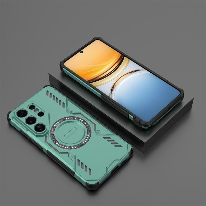 For Samsung Galaxy S26 Ultra Case Samsung S26 Plus Armor PC Magnetic Adsorption Wireless Charge Cover For Samsung S26 Ultra Case