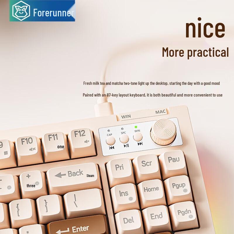 Qianxingzhe V87 Wired RGB Mechanical Feel Membrane Keyboard