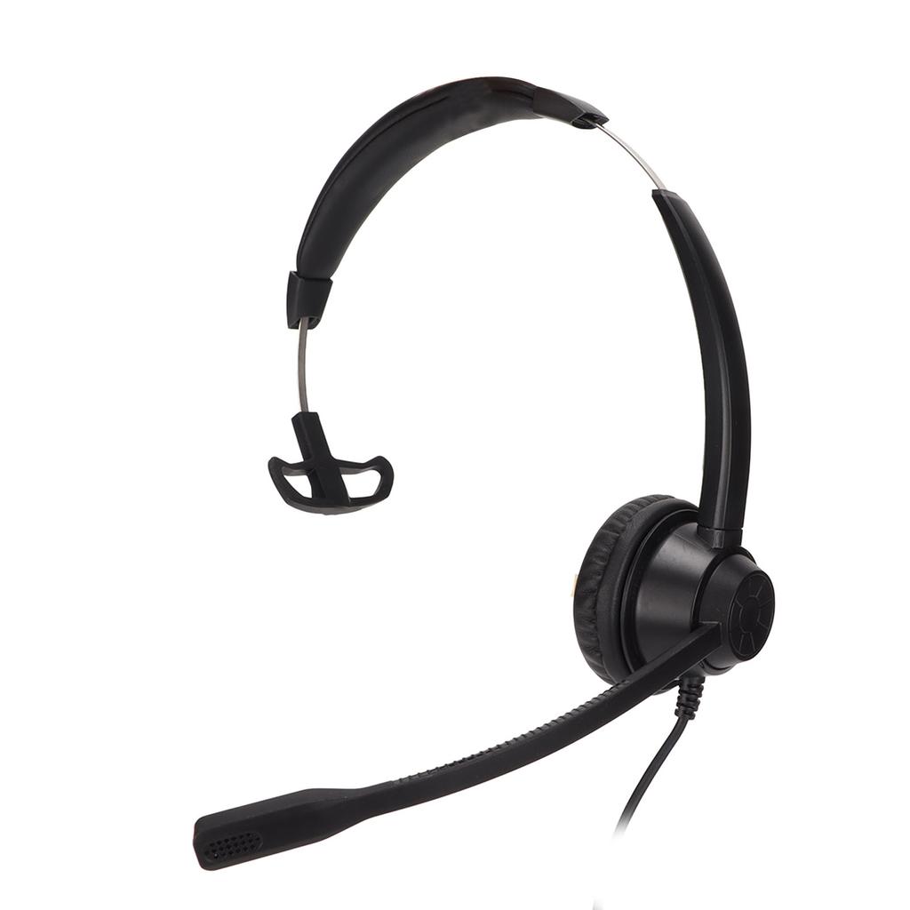 2.5mm Telephone Headset Noise Reduction Unilateral Elbow Plug Customer Service Earphone with Mic