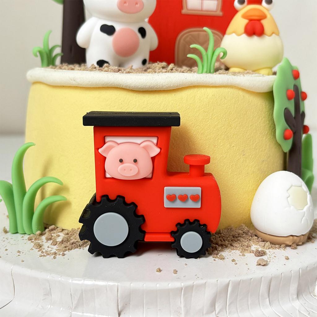 Farm Animal Cake Topper Farm Cow Cake Topper Cartoon Animal Cake Topper Farm Animal Themed Birthday Party Decorations