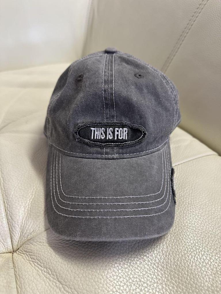 [USED] TWICE THIS IS FOR Gray Cap with Silver Tape