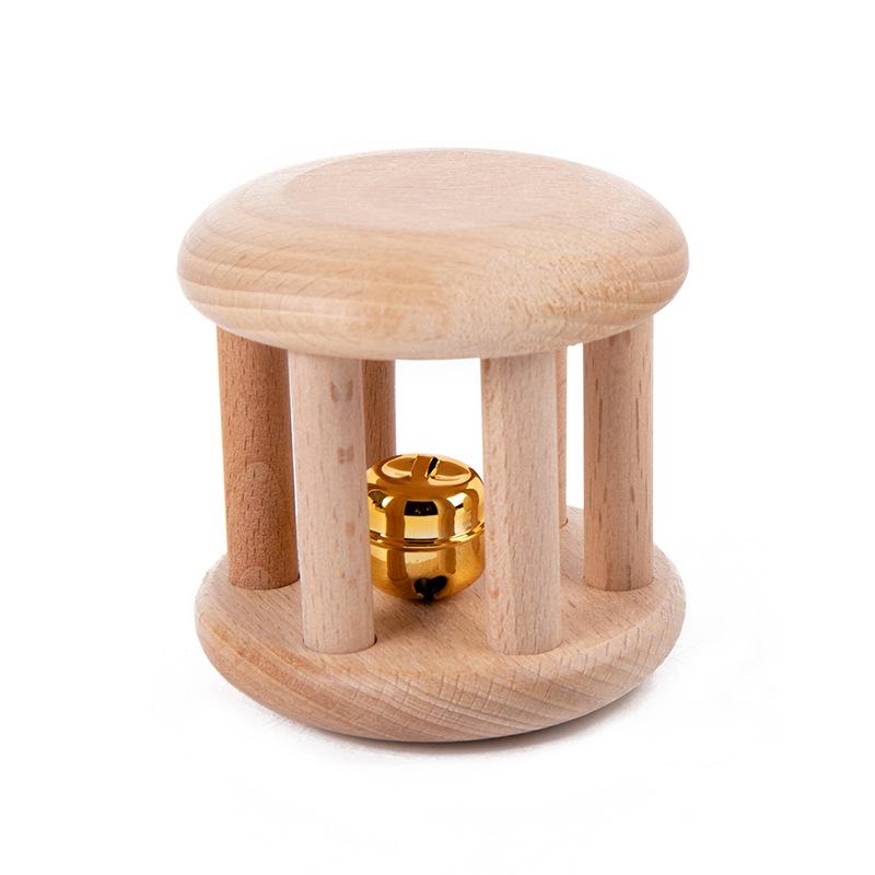 Infants And Young Children Can Bite Cartoon Intelligence, Hearing, Wooden Music, Toys, Molars, Rattles, Beech, Unpainted Toys. 1