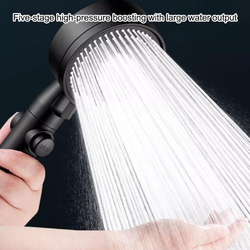 Water Saving Shower Head Featuring Advanced Pressure Boosts & Large Sprays Surfaces for Efficient Rinsing Use