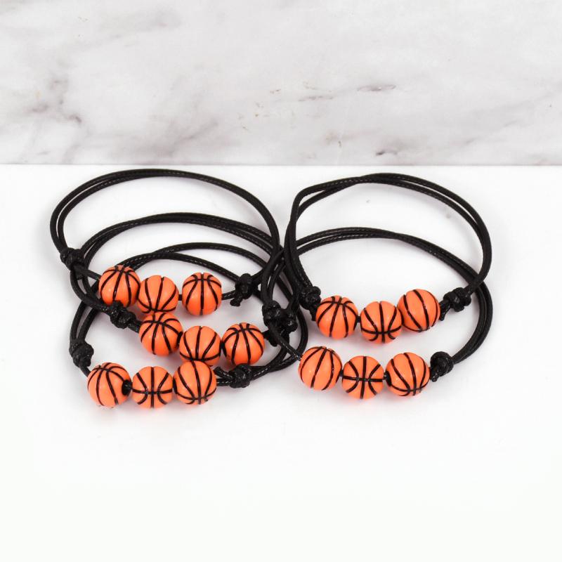 10/20Pcs Sports Theme Party Bracelets Football Baseball Basketball Beads Charm Kids Birthday Favors Gift for Guest Pinata Filler