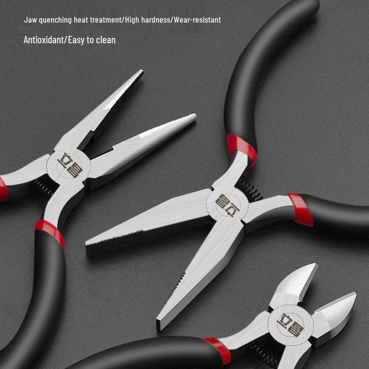5-Inch Handmade Mini Pliers: Needle-Nose, Diagonal, Slip-Joint, Wire Cutters, Bent-Nose