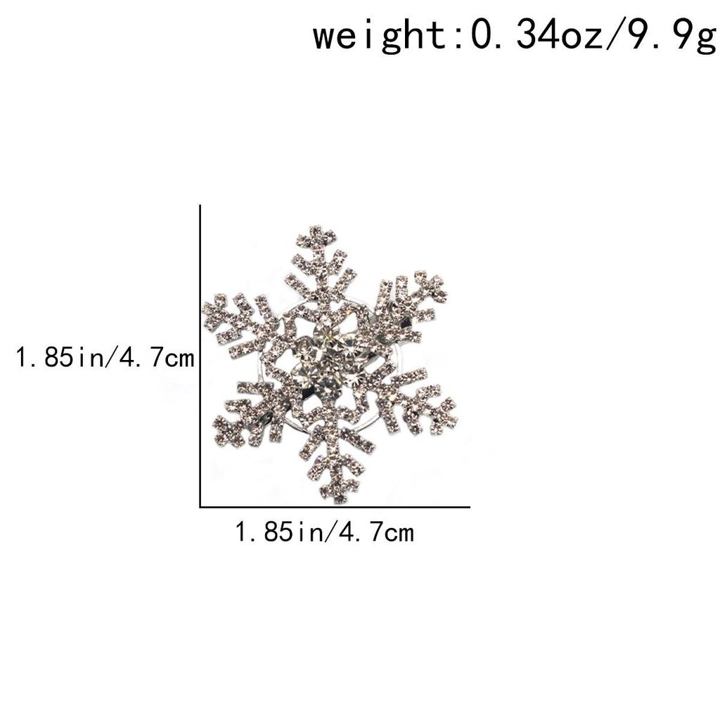 Winter Snowflake Rhinestone Hair Clip - No Damage, Fresh & Sweet for Parties and Christmas