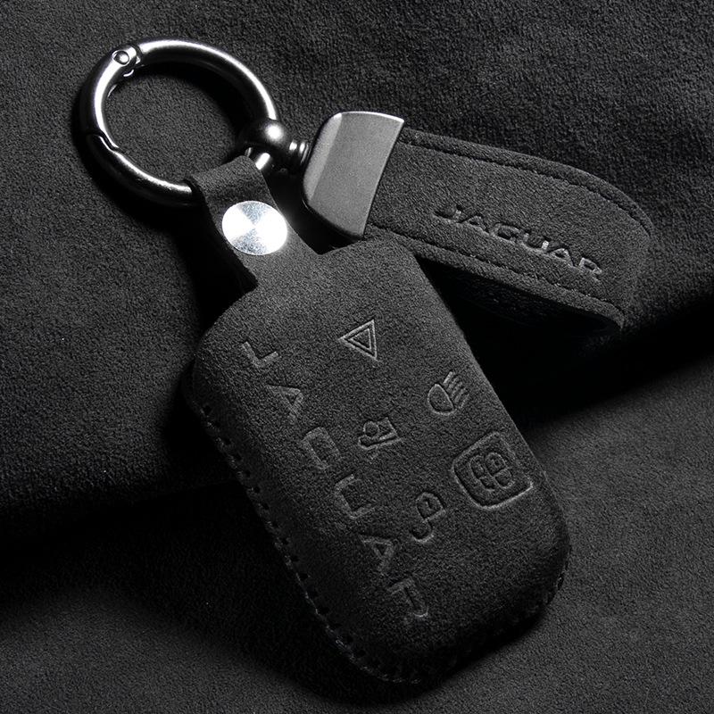 Suede Key Cover for Jaguar XE, XF, XEL, XFL, F-PACE, and F-TYPE