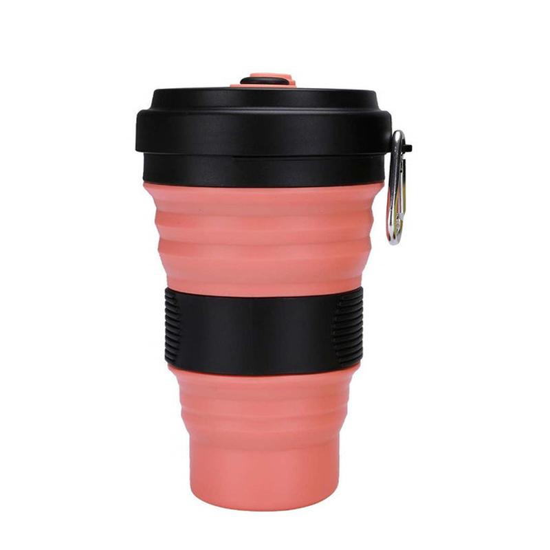 550ml Lightweight to Carry Folding Cup Mountaineering Camping Biking Athletic Multi-Purpose Coffee Cold Drink Retractable Drinkware Mug
