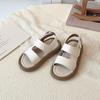 Girls' New Style Flip-flops for Casual Wear, Boys' Magic Fastener Soft-soled Beach Shoes