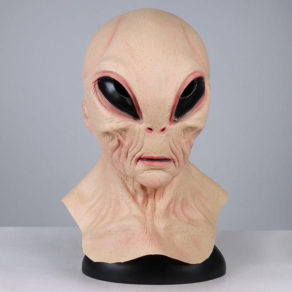 Latex Halloween Alien Mask Scary Face Cover Costume Props Horror Alien Mask Adults