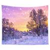 Nordic Christmas Tapestry Watercolor Christmas Tree Print Bedside Hanging Cloth Bedroom Background Cloth