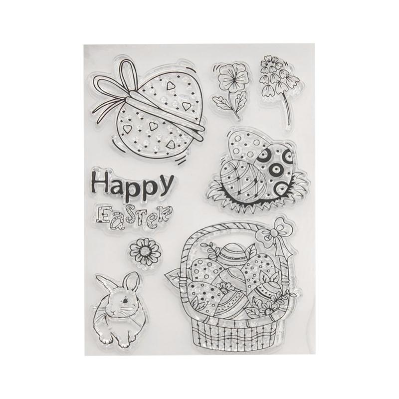 

Easter Rabbit Clear Silicone Stamps for DIY Invitation Card Scrapbooking Paper Crafts Rubber Stamps Handmade Journal 1