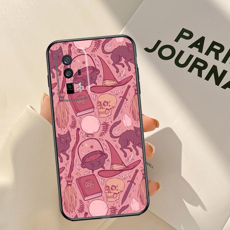 Girly Pastel Witch Goth Case For Xiaomi 14 15 Ultra 13T 14T 15T Pro 17 Pro Max POCO X7 Pro X3 X5 X6 F5 F6 F7 F8 Coque