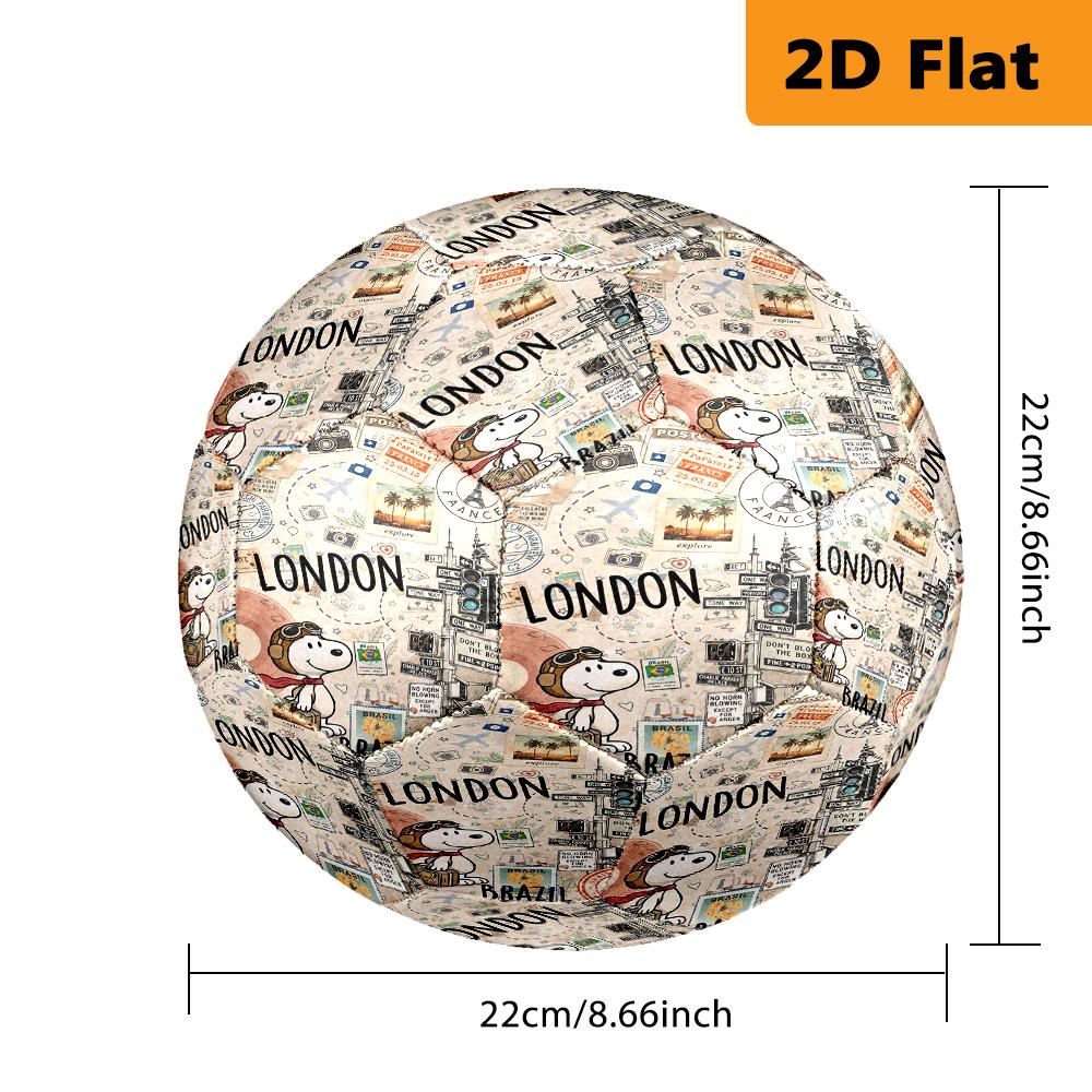 Travel Postcard Collage London Brazil Paris Football Suitable For Both Training And Competition No 5 Football Outdoor Sports Very Elastic