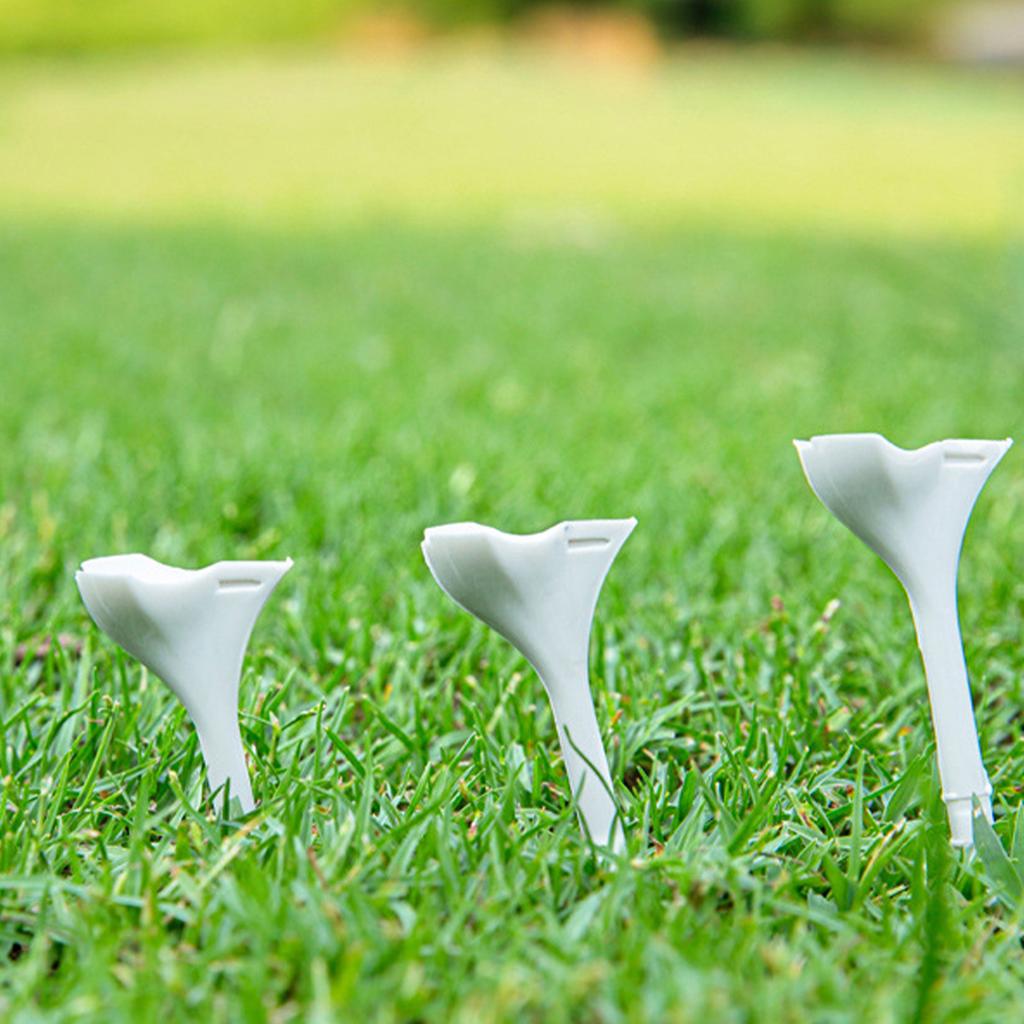 Golf Tees 10 Degree Angled Driver Tees with Alignment Arrows 83mm White Gray ABS Plastic 20 Pack for Driving Range Practice