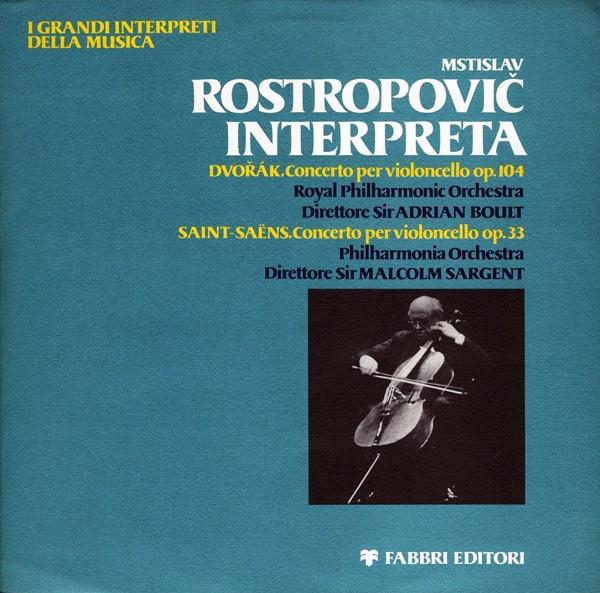 

LP Record MSTISLAV ROSTROPOVIC INTERPRETA DVO Concerto Per Violoncello Op. 104 310086 1980 Italy Classical Used