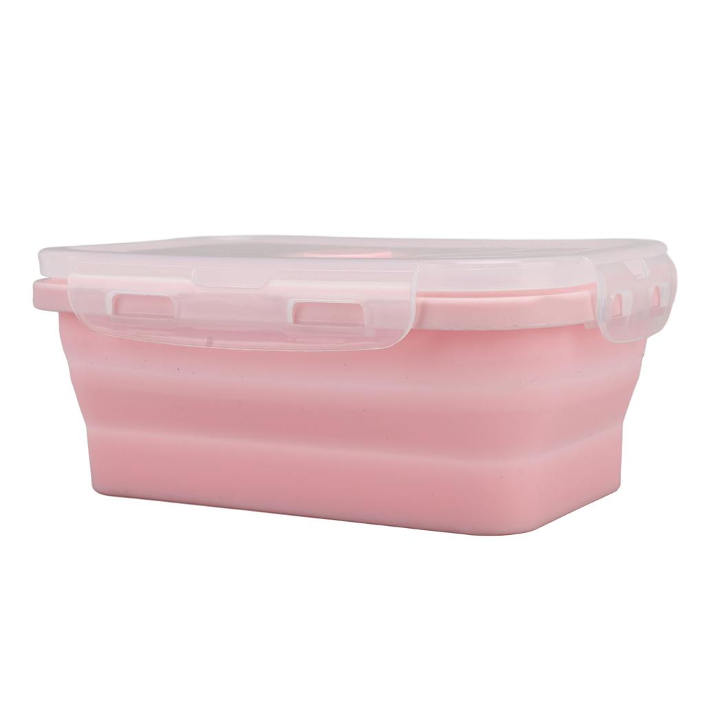 Recipient pliabil din silicon pentru depozitare alimente, rezistent la temperaturi înalte, sigur pentru microunde, cutie de prânz