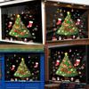 Christmas Scene Pvc Static Cling Window Decal With Santa And Tree For Holiday Decor