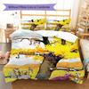 Calvin and Hobbes Pattern Bedding Quilt Set Quilt Cover Pillowcase Home Decoration Gift (1 * Duvet Cover + 2 * Pillowcase, Without Core)