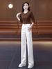 Women's Autumn 2025 High-Waisted Slimming Draped Small Size Straight-Leg Jeans