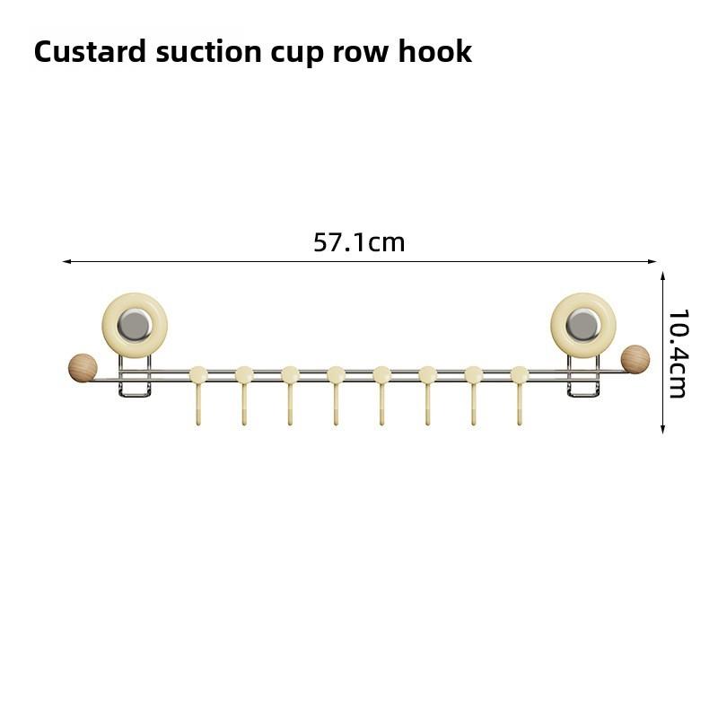 Suction Cup Door Hook Organizer With Strong Load Capacity For Bedroom Wall Storage