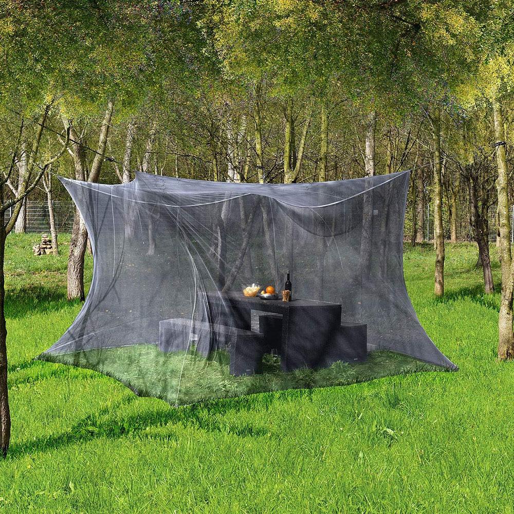 Black White Breathable Portable Camping Mosquito Net Large Outdoor Travel Mosquito No Installation Required Insect Proof Tent