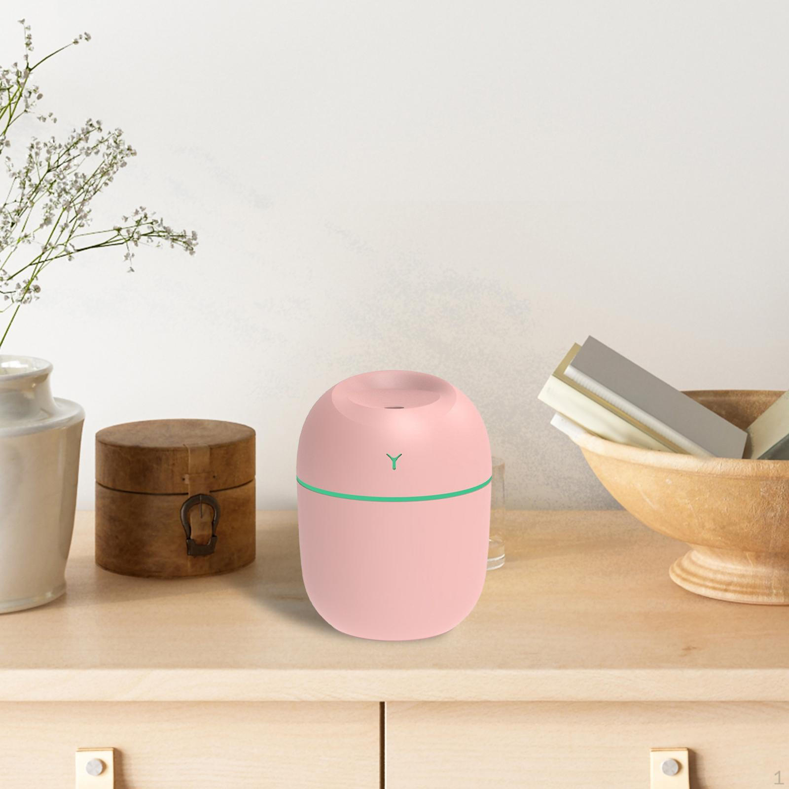 

Настольный увлажнитель воздуха, очиститель воздуха, портативный малошумный резервуар для воды 220 мл с ночником для небольшого пространства розовый