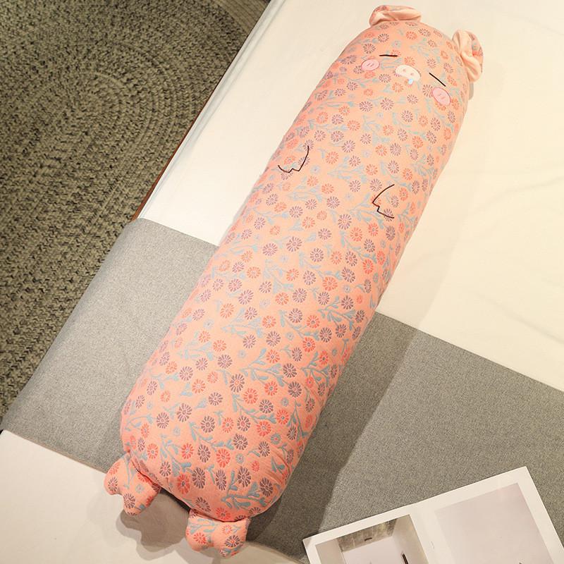 Dinosaur Husky Duck Pig Long Plush Toy Back Cushion Cartoon Stuffed Gift Doll