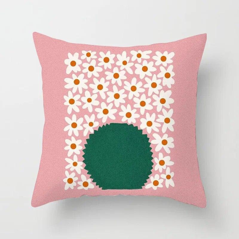 Hot Sale Modern Morandi Color Sofa Cushion Cover Home Nordic Abstract Mountain Moon Sun Geometric Pillow